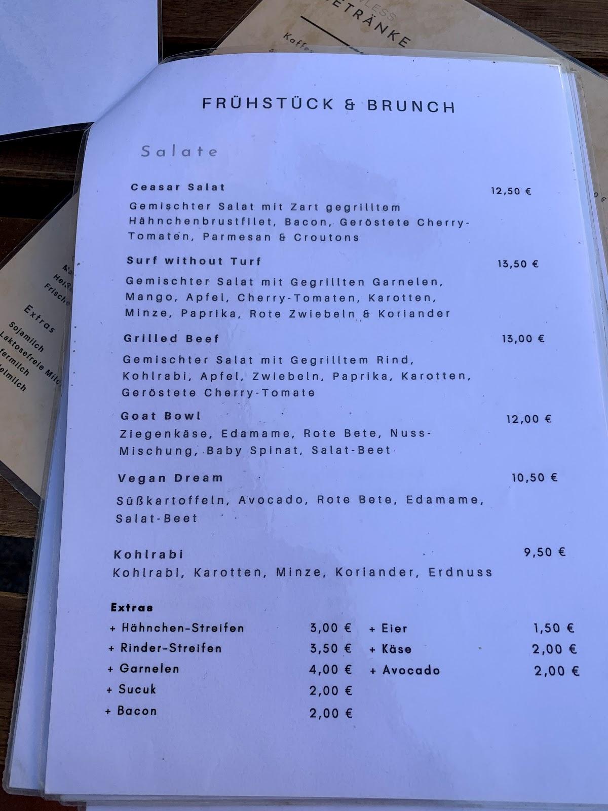 Speisekarte von Flawless cafe, Würzburg