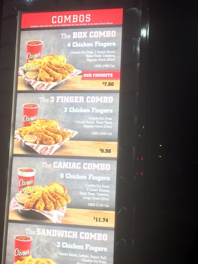 Menu at Raising Cane's Chicken Fingers fast food, Evergreen Park, S