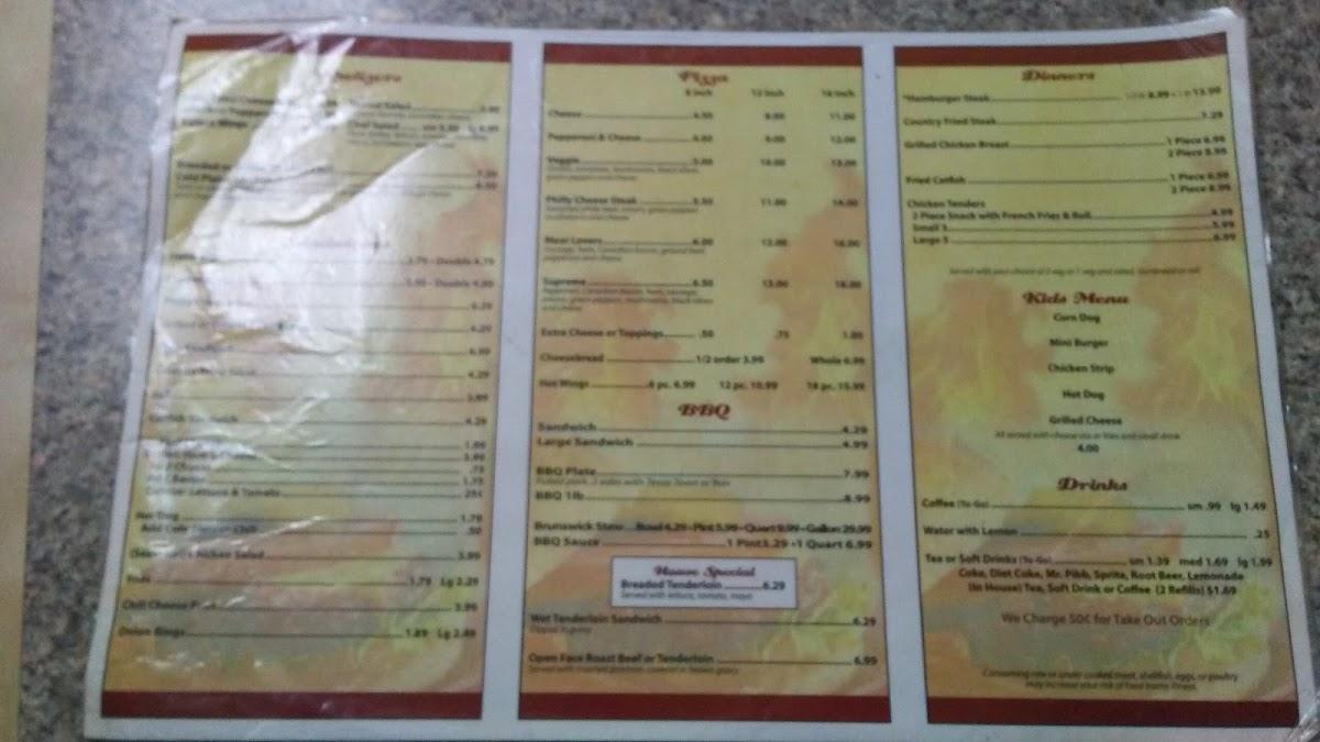 Menu at Shannon Diner BBQ, Rome