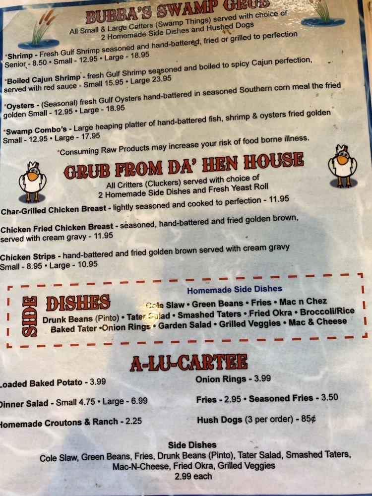 Menu at Billy B's Sale Barn Cafe, Groesbeck, TX164