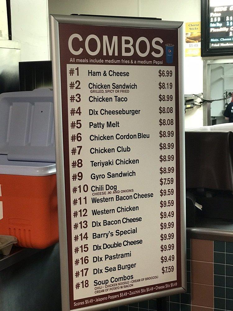 Menu at Barry's Parkview Drive Inn, Spanish Fork