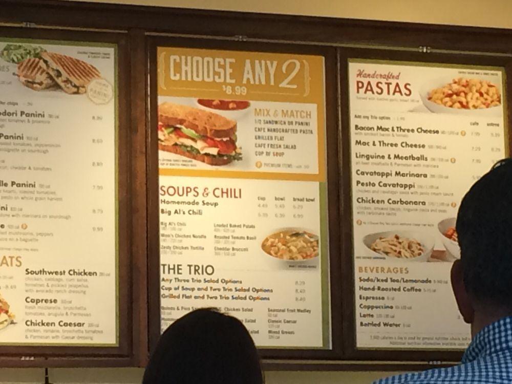 Menu at Corner Bakery, Whittier