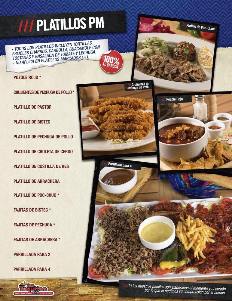 Menu at Los Taquitos de PM Plaza Galerías Mérida restaurant, Merida