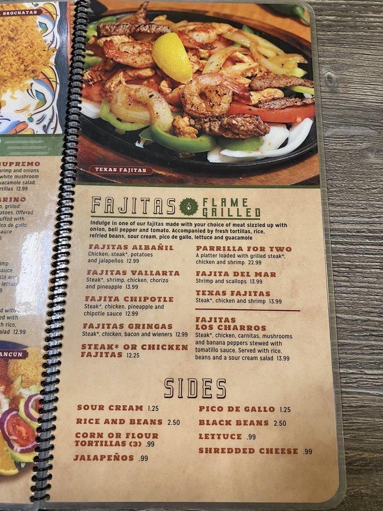 Menu at Los Charros D&G Mexican Grill and Bar, Knightstown