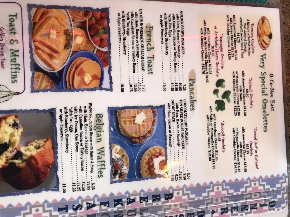 Menu at Oconee East Diner restaurant, Islip