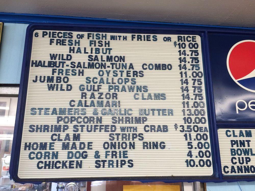 Menu at South Beach Fish Market restaurant, Newport