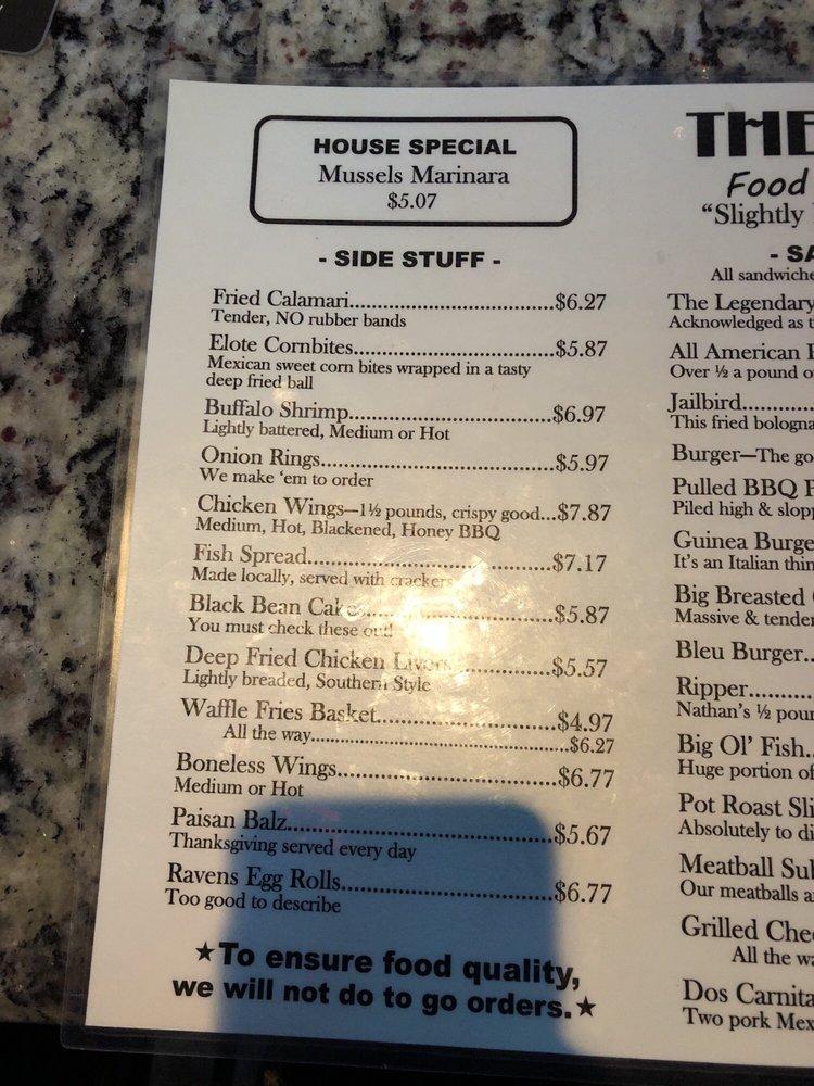 Menu at The Joint St. Pete pub & bar, Saint Petersburg