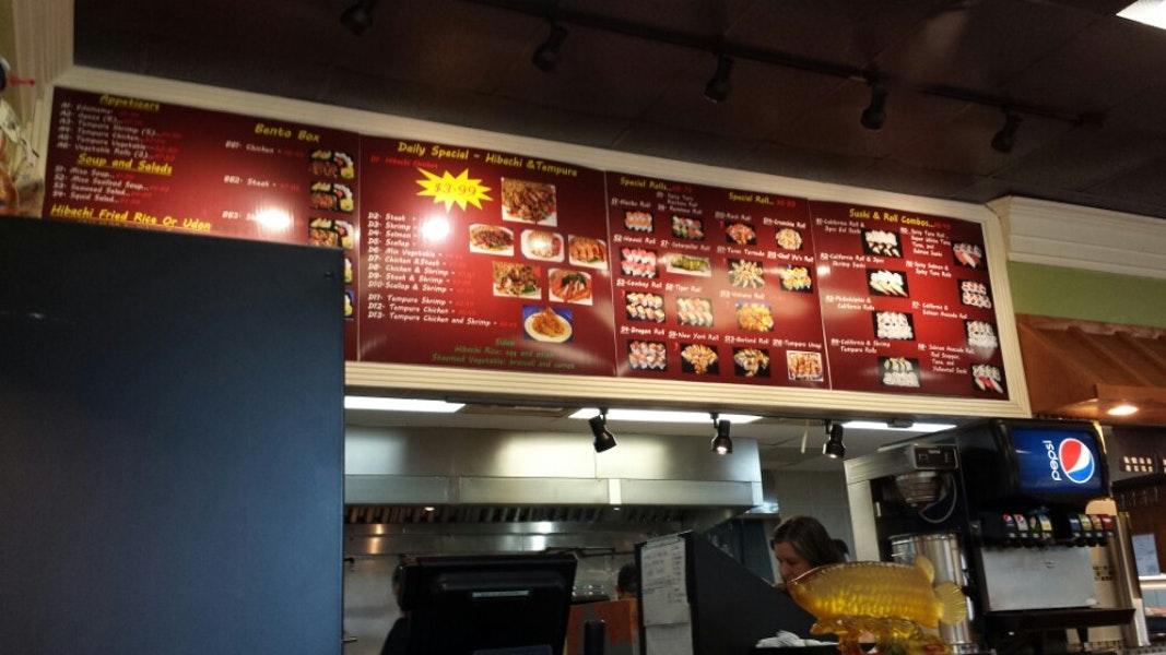 Menu at FireXBox Sushi and Hibachi restaurant, Dallas