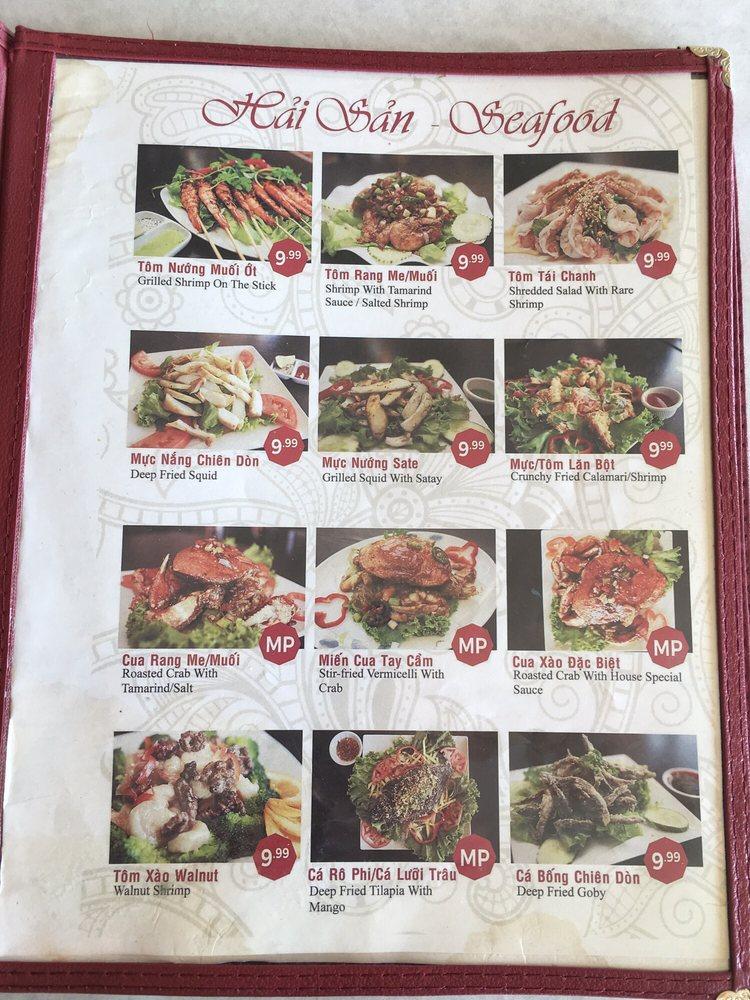 Menu at Tràm Chim Fresh Seafood restaurant, Westminster, Bolsa Ave Ste B