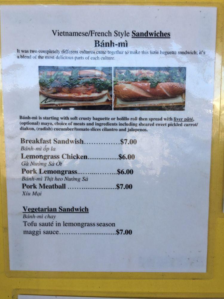 Menu at Le Yellow Sub restaurant, Hilo, 213 Kalanianaole St