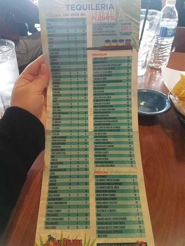 Menu at Las Palapas Mexican Restaurant, Livonia