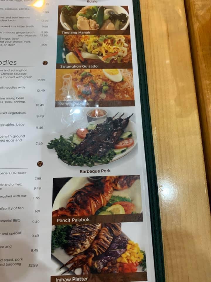 Menu at Goldilocks and Restaurant, Las Vegas, S Maryland Pkwy