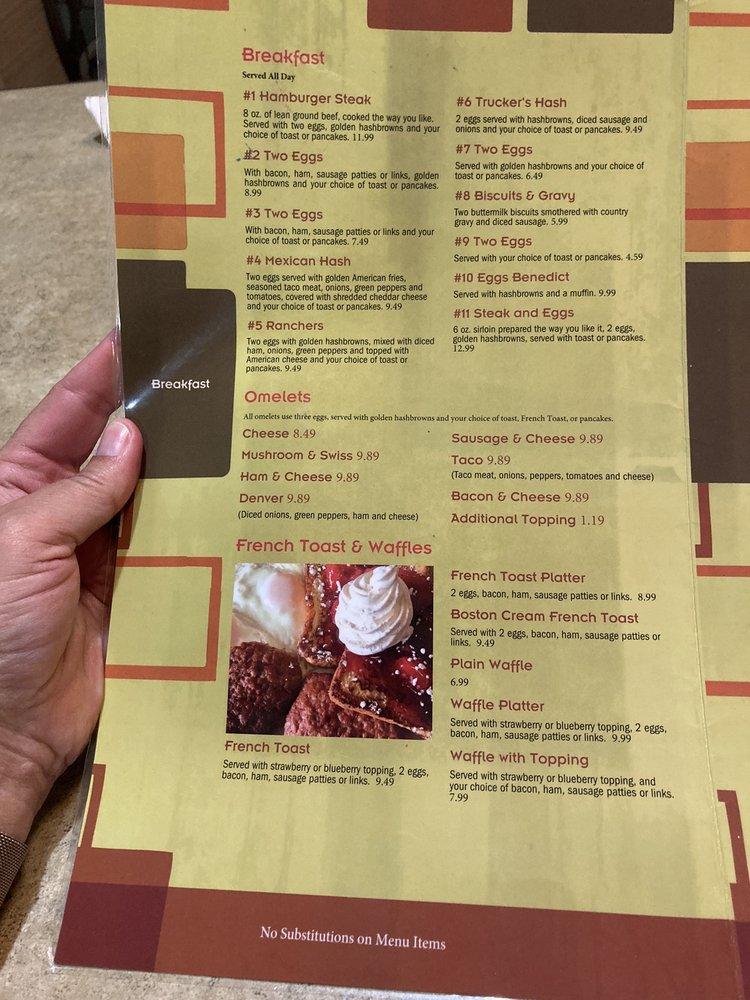 Menu at Frieds Family Restaurant, Mandan