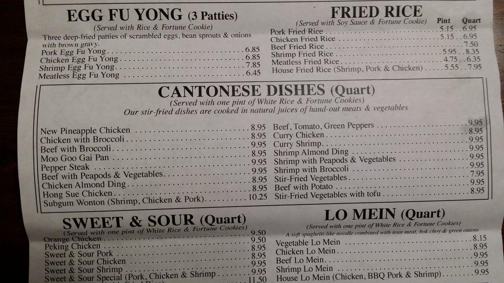 Menu At Pagoda Restaurant, White Bear Lake