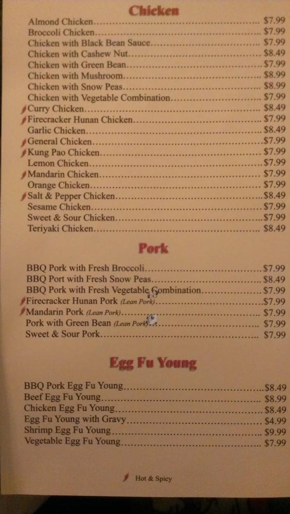 Menu At New Star Chinese Restaurant Visalia