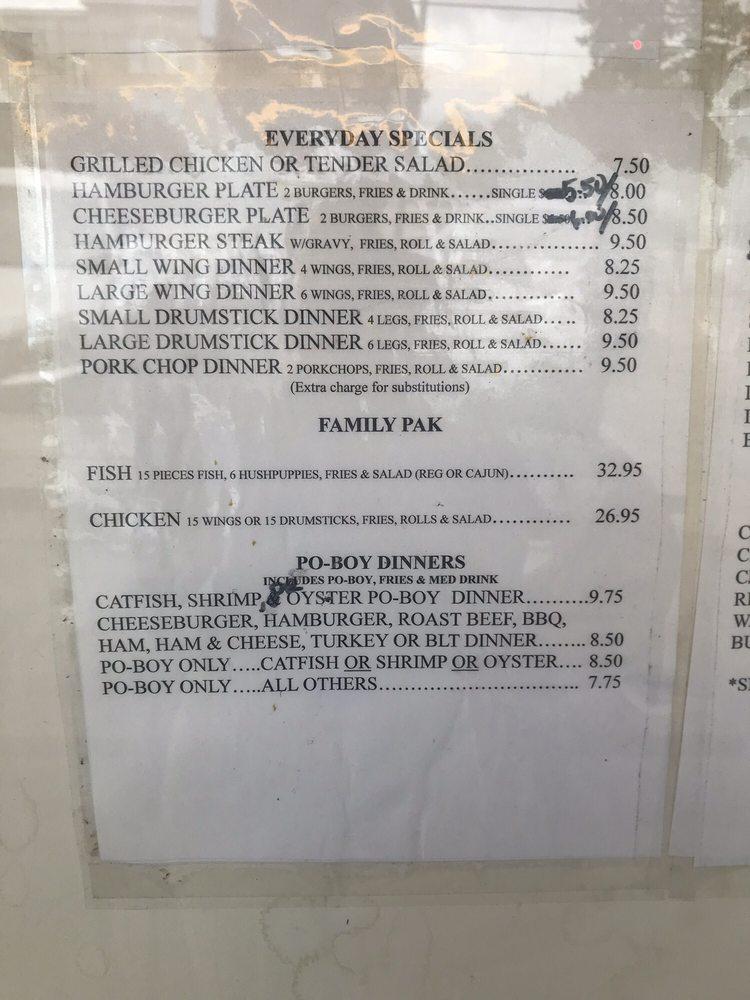 Menu at The Malt Shop fast food, Natchez