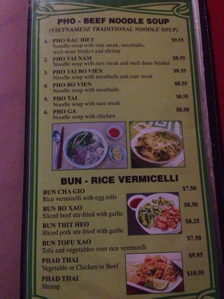 Menu at Vietnamese Lantern Restaurant, Two Harbors