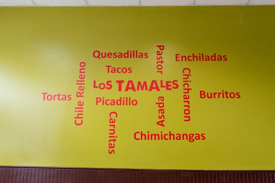 Menu at Los Tamales restaurant, Commerce City