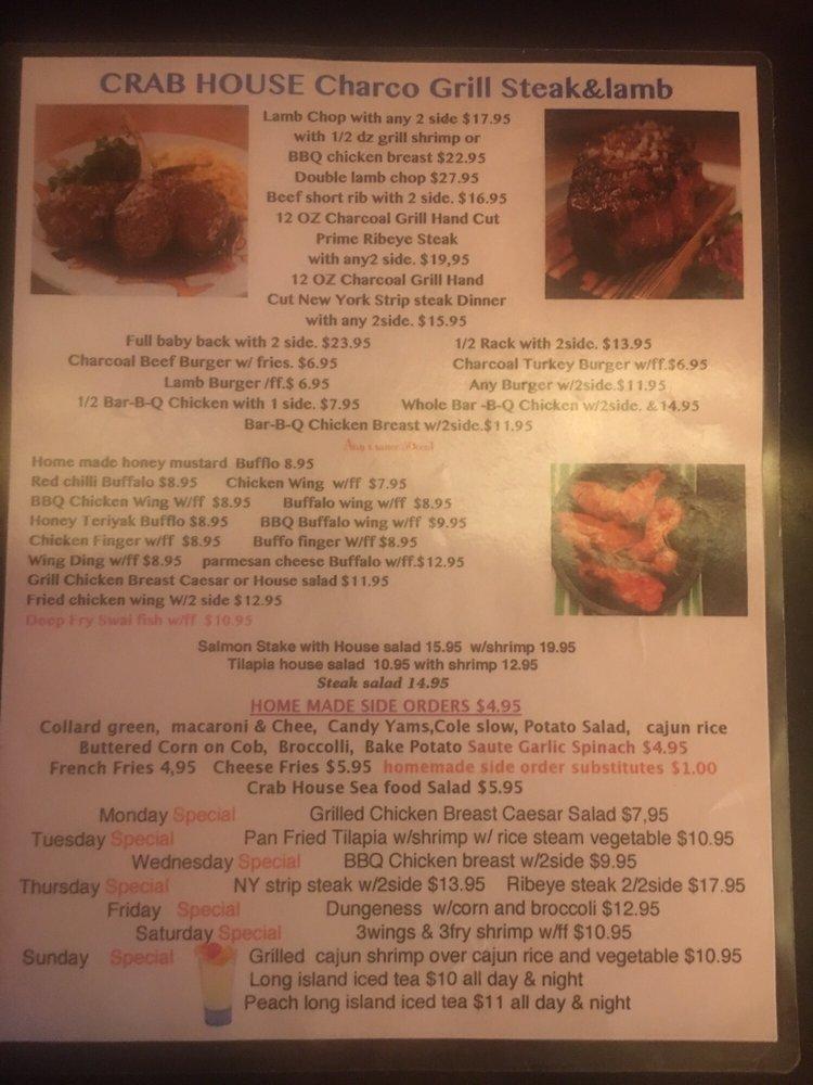 Menu at Crab House pub & bar, Philadelphia, Germantown Ave