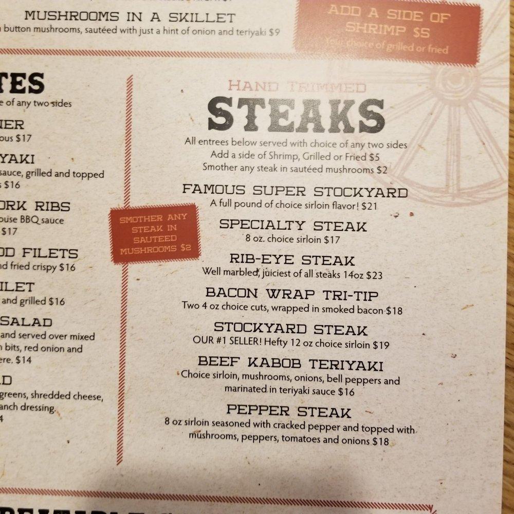 Menu at Steer 'n Stein Restaurant, Hemet