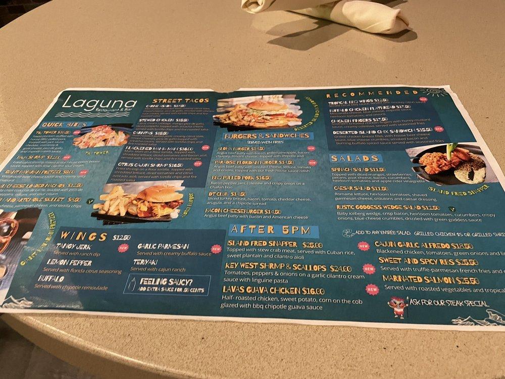 Menu at Laguna Restaurant & Bar, Orlando, International Dr