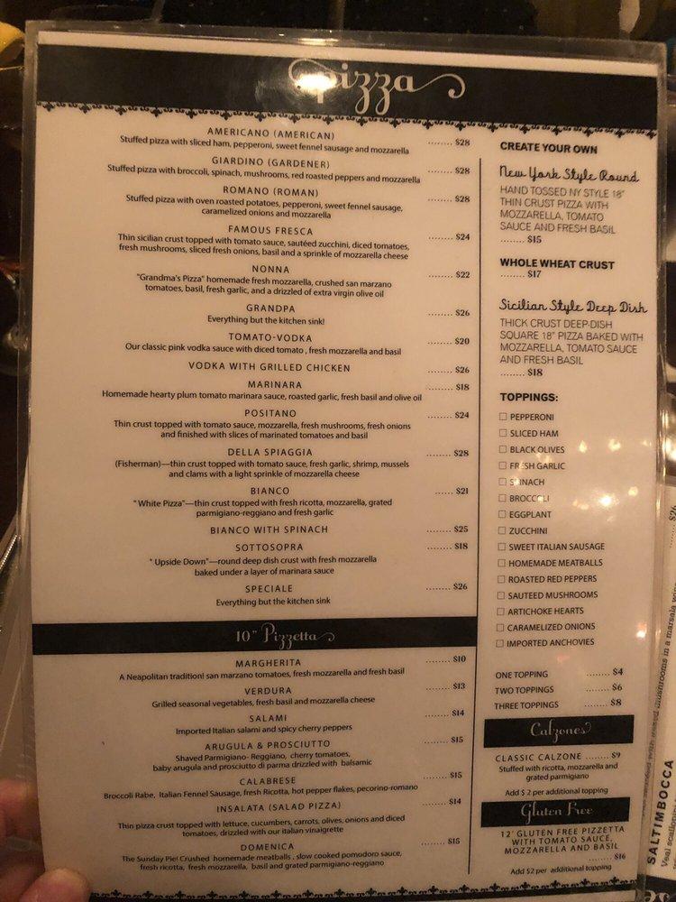 Menu at Pizzeria Mandara, Wyckoff, 319 Franklin Ave