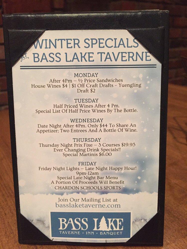 Menu At The Lodge At Bass Lake Restaurant Chardon