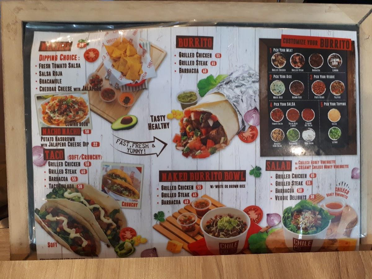 Menu at Chileco Mexican Grill restaurant, South Jakarta, Bursa Efek ...