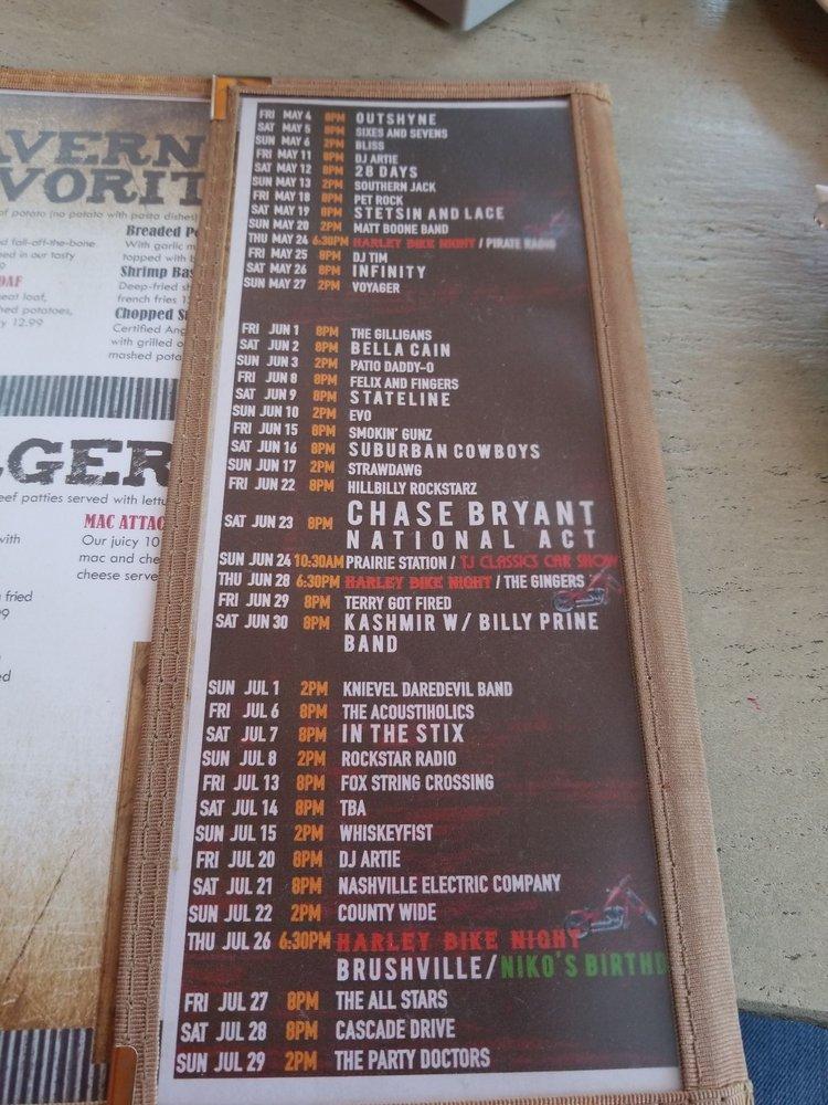 Menu at Niko's Red Mill Tavern pub & bar, Woodstock