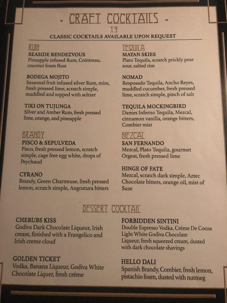 Menu at The Rendition Room pub & bar, Universal City