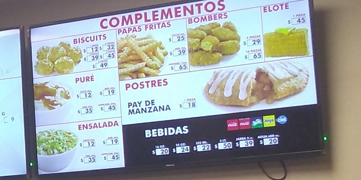Carta del restaurante Churchs Chicken, Reynosa, P.º Playa Diamante 109