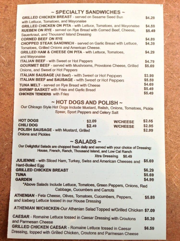 Menu at Windy City Subs fast food, Worth, S Harlem Ave