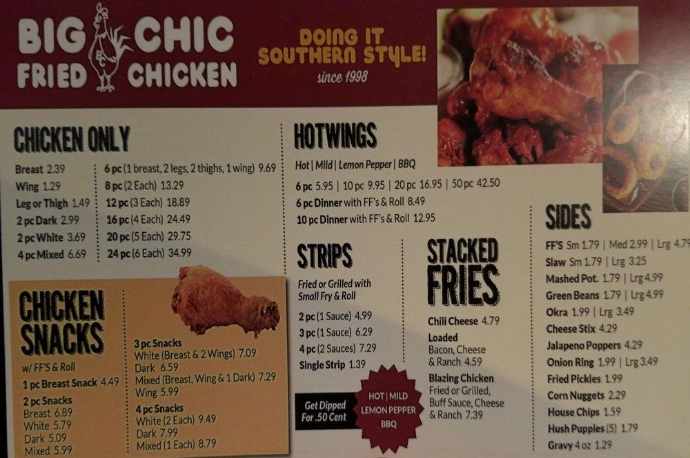 Menu at Big Chic Roberta restaurant, Roberta