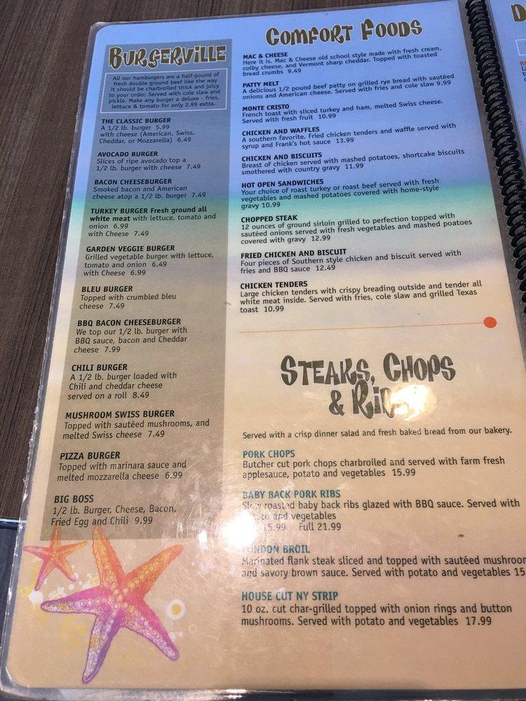 Menu at Hilton Head Diner Restaurant, Hilton Head Island