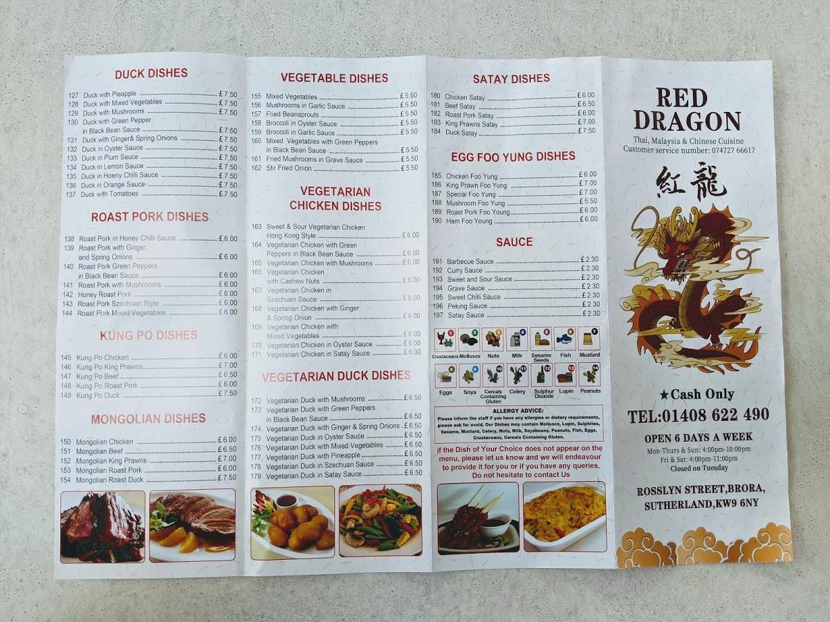 red dragon express menu laveen