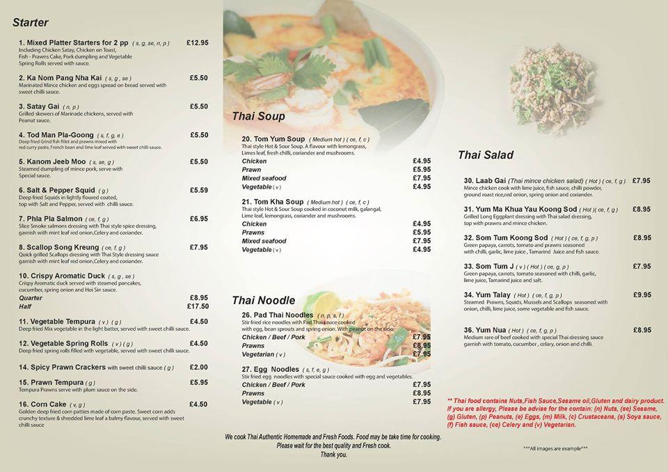 Menu At Riceberry Thai Kitchen Restaurant, Ross-on-wye