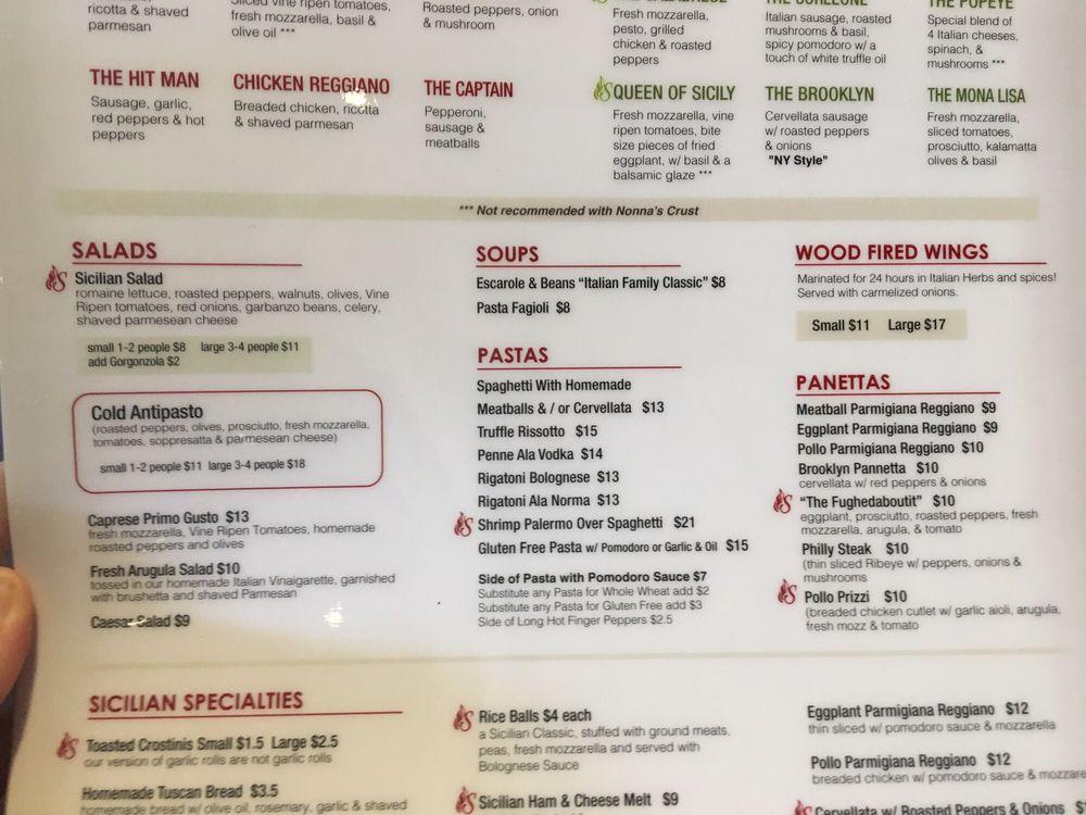 Carta del pub y bar Sicilian Oven, Fort Lauderdale