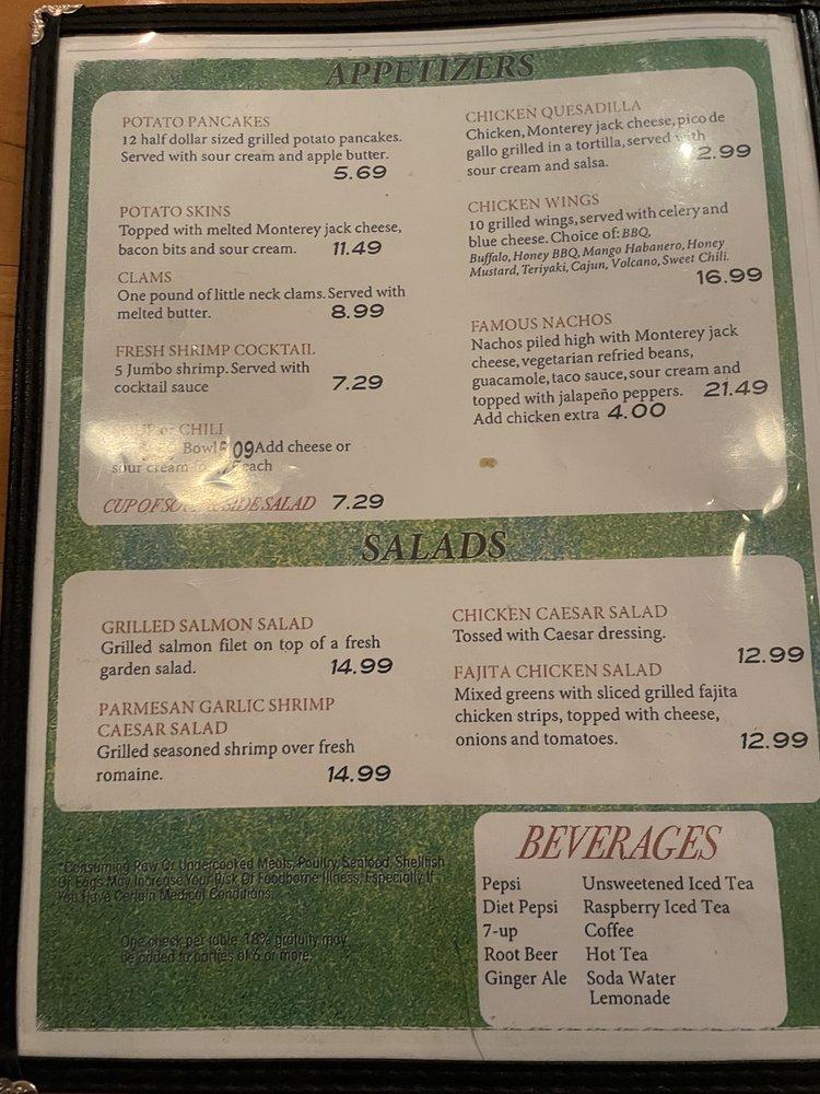 Menu at Chicken Lounge pub & bar, Allentown