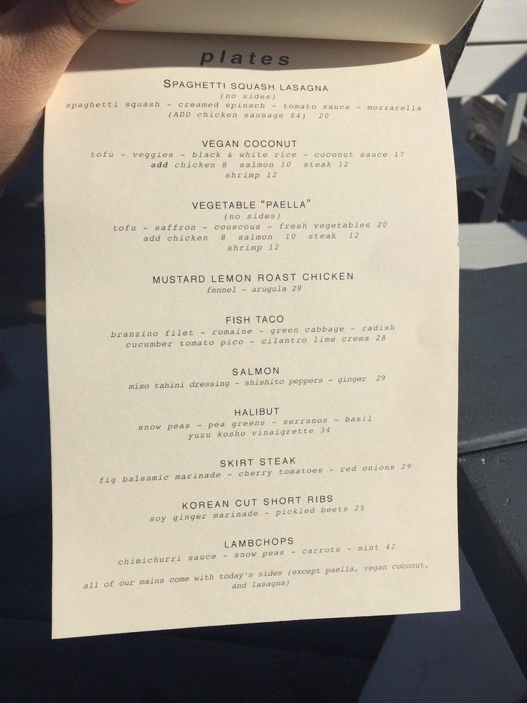Menu at Malibu Farm Pier Cafe, Malibu