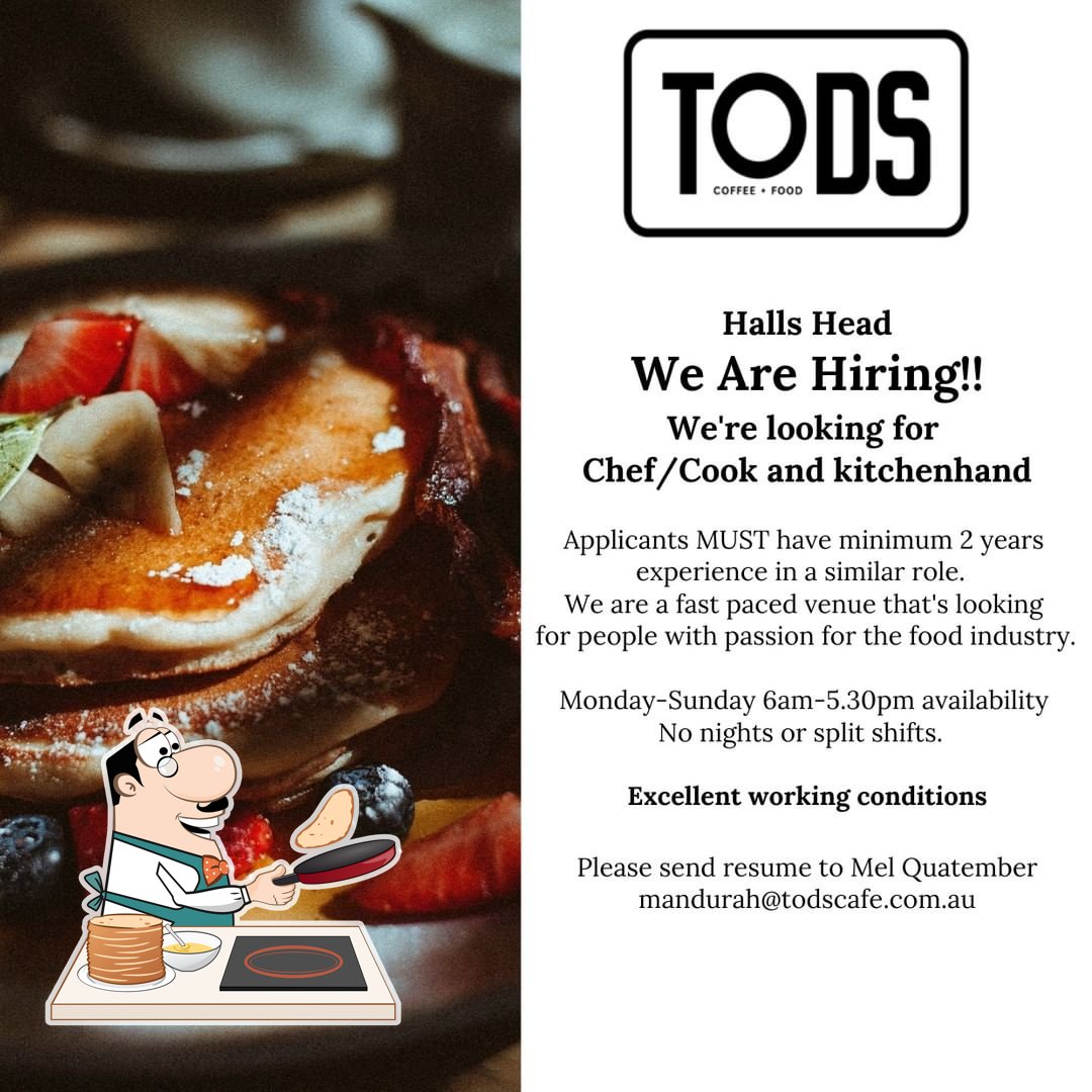 Tods coffee discount and food