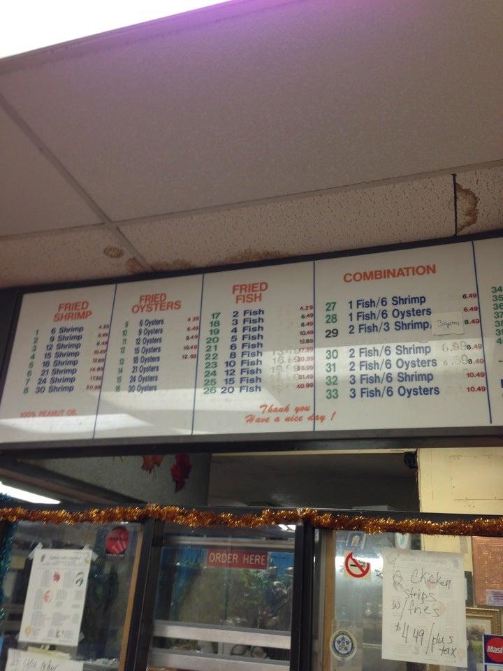 Menu at John's Seafood restaurant, Shreveport, Linwood Ave