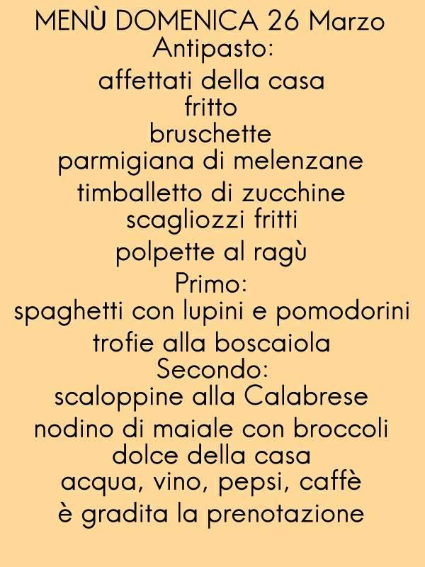 Menu di Trattoria dal Nonnino 