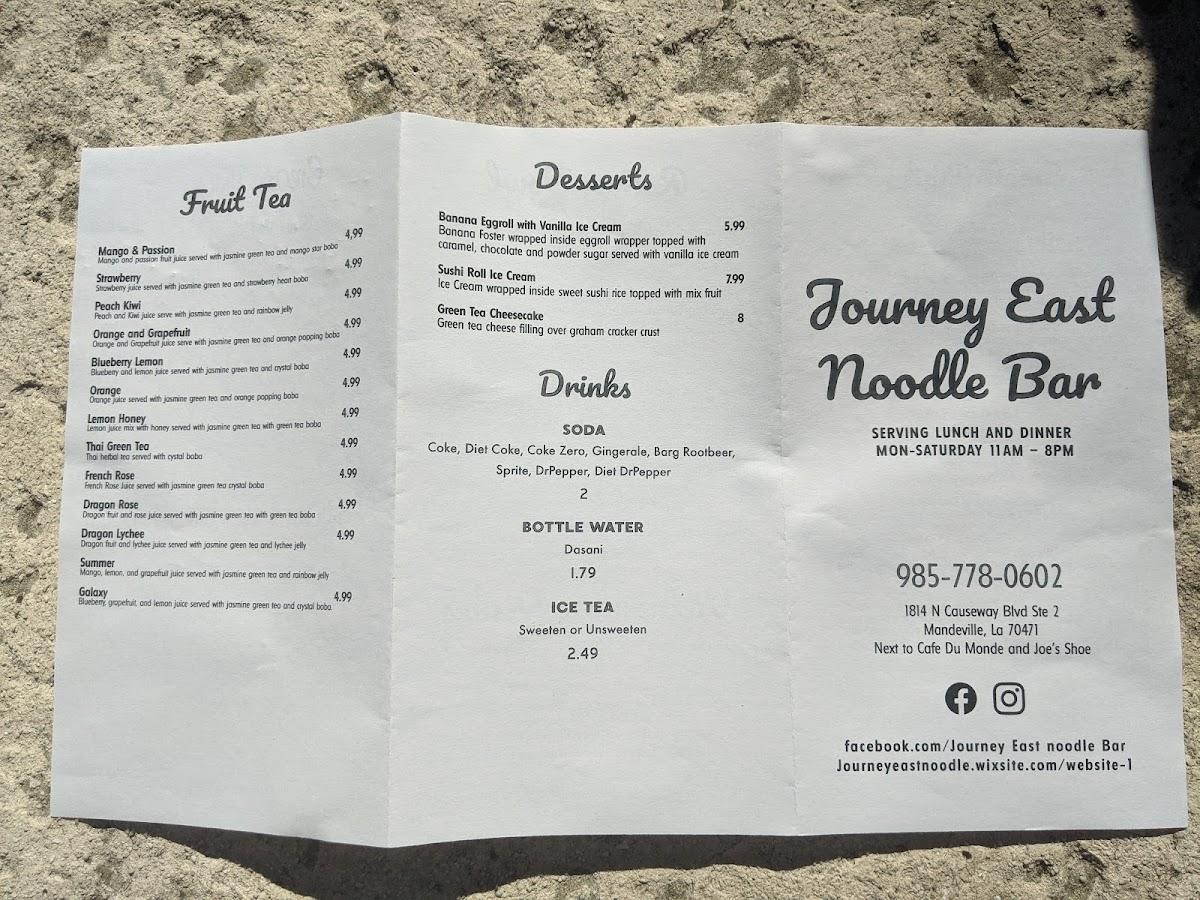 journey east noodle bar