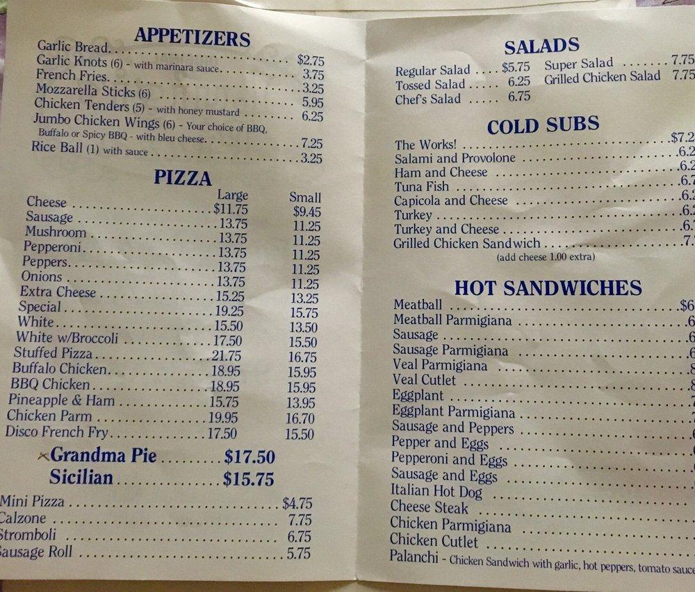 Menu at Luigis Pizza pizzeria, Roxbury Township