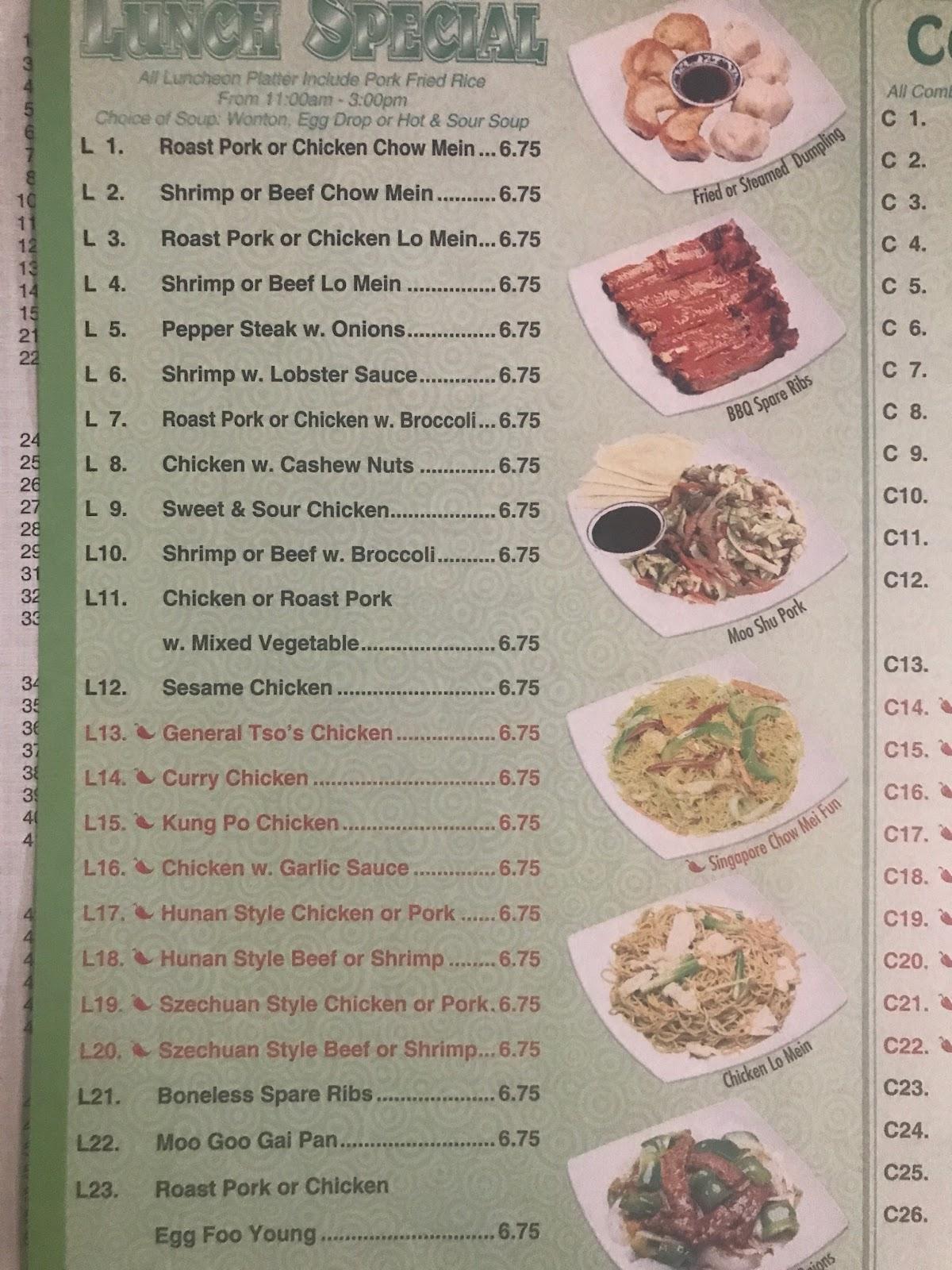 Menu at Bamboo Kitchen restaurant, Freehold