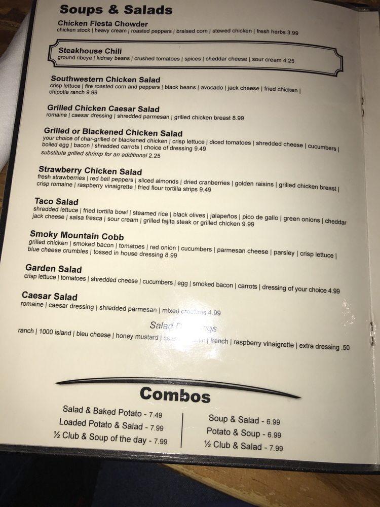 Menu at JT Hannah's Kitchen pub & bar, Pigeon