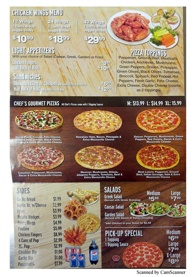 Menu at Maple Leaf Pizza & Wings pizzeria, Hamilton