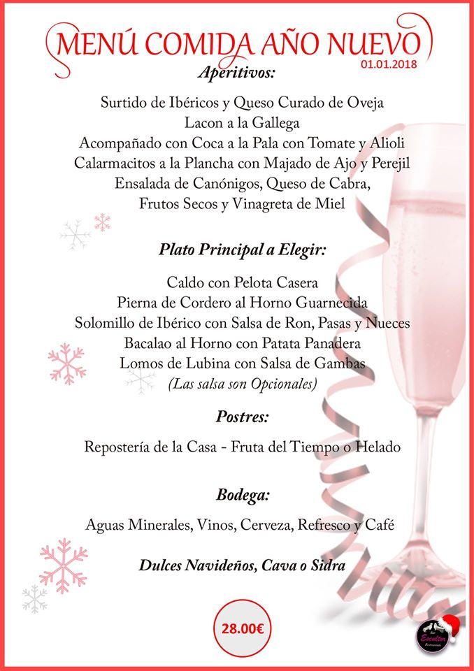 Carta De Restaurante Escultor Agost Carrer De Granada