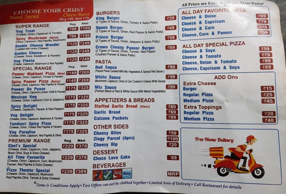 Menu at The Pizza Theatre Dadri, Dadri