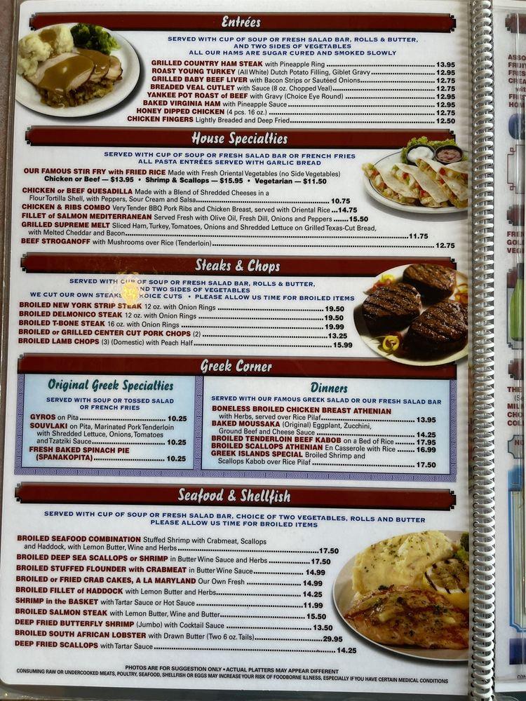 Menu at Blue Mountain Family Restaurant, Shartlesville, 24 Roadside Dr